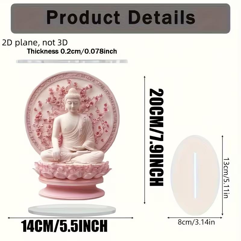 Розовая статуя Будды Дзен, настольный декор для медитации, духовный подарок для энтузиастов Дзен, новоселье, дни рождения, свадьбы