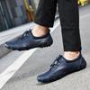 Genuine Leather Casual Men Loafers Comfortable Slip On Moccasins Flats Soft Daily Walking Driving Shoes