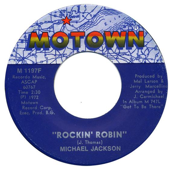 7inch Record MICHAEL JACKSON - Rockin' Robin 1197F Motown 1972 US Soul/Funk Used