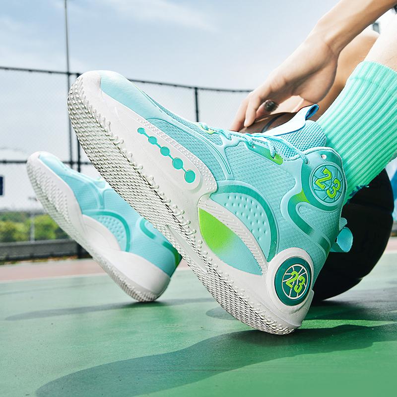 Новые износостойкие баскетбольные кроссовки для мужчин дышащие противоскользящие амортизирующие студенческие повседневные спортивные кроссовки молодежный тренд