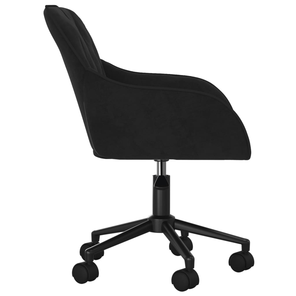 Dining Room Chairs 2 pcs Swivel Black Velvet