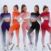 Спортивный костюм Gradient Fitness с длинными рукавами – удобная одежда для йоги и бега