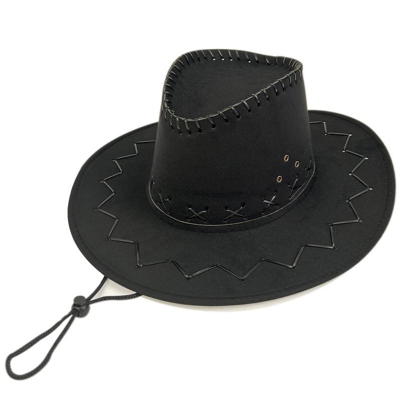 Outdoor Cowboy West Hat Sun Protection Breathable Solid Color Cap Unisex Gift