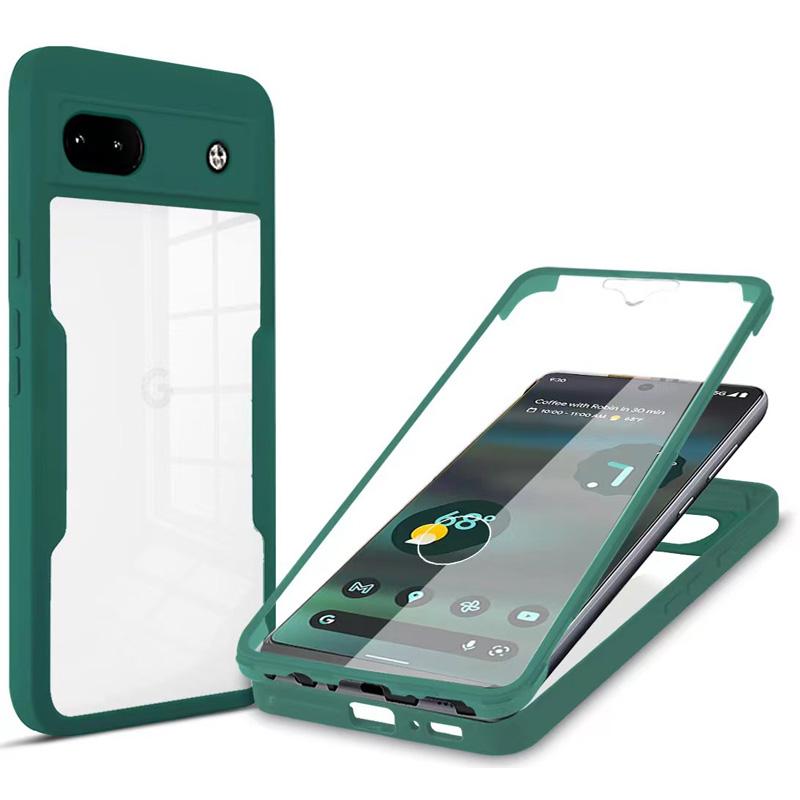 360-градусный двухсторонний гибридный прозрачный чехол для телефона для Google Pixel 6A, прочный мягкий чехол-бампер для Google Pixel 6a GX7AS GB62Z, прозрачный противоударный чехол