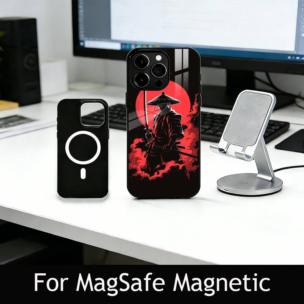 J-Japanese Bushido S-Samurai Phone Case For iPhone17,16,15,14,13,12,11 Plus,Pro Magnetic with Magsafe Wireless Charging