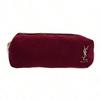 Yves Saint Laurent Cosmetic Storage Bag, Red Cotton, Can Store Eyebrow Pencil, Makeup Brush, Eyeliner Pencil, Lipstick