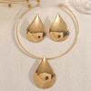 European and American Design Minimalist and Fashionable Water Drop Collar Earrings Set Women's Light Luxury High-end Choker Necklace