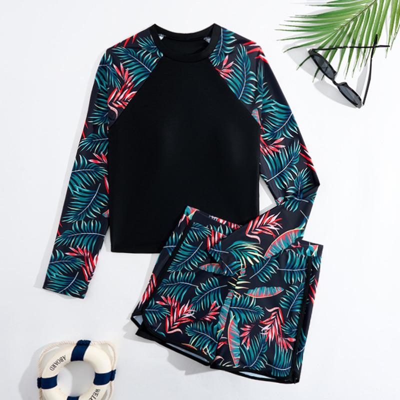 Летние купальники Закрытые комплекты танкини Женская купальная одежда Спортивная пляжная одежда Купальники из двух частей Бассейн Женский купальный костюм 2025