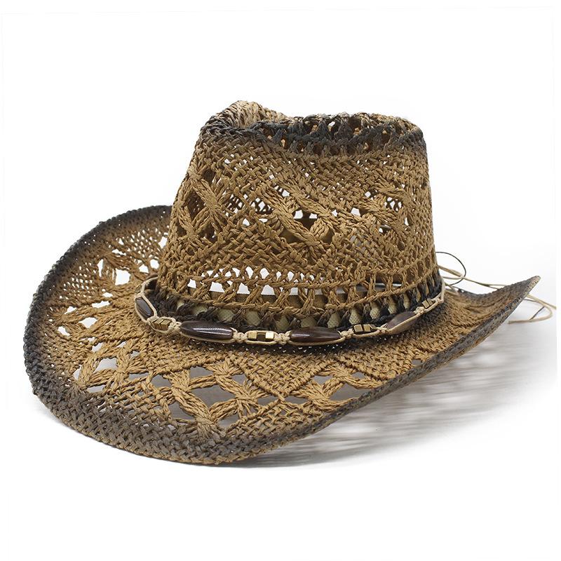 New travel shade casual versatile beach spring and summer retro denim straw hat men's and women's hats