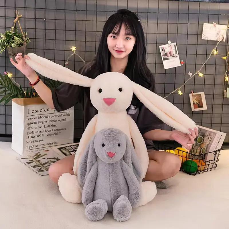 1-4PCS Plush Bunny Doll Children's Sleepy Soothing Doll Rabbit Dolls Shy Pink Rabbit Doll Children Gift Bedroom Plush Ornament