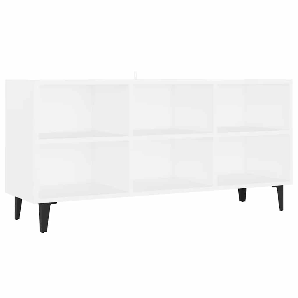 TV Cabinet with Metal Legs White 103.5 x 30 x 50 cm