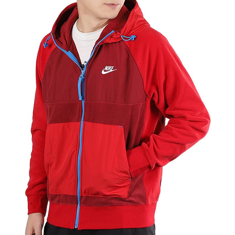 Nike Куртки Мужские Красные С капюшоном Умеренные Другое BV3593-677