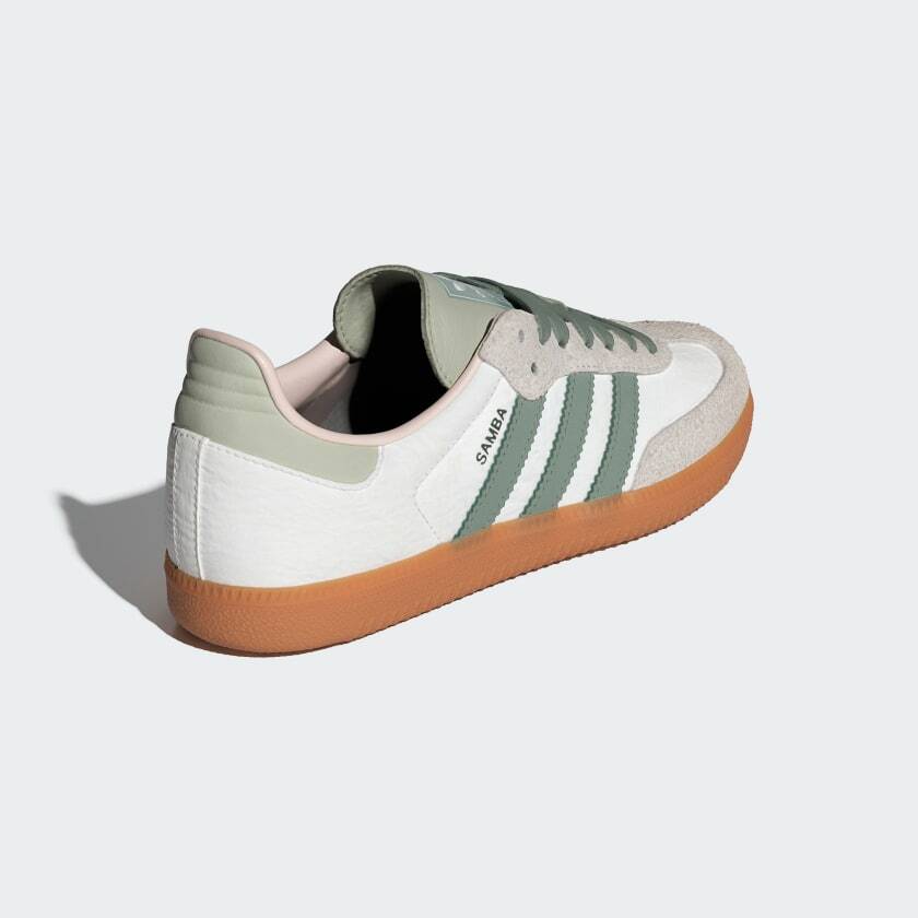 ID0492 adidas Originals Samba OG Серебристо-зеленый (Женский)
