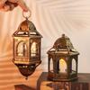 Bronze LED Lantern Light Plastic Eid Mubarak Light Creative Ramadan Decoration  Muslim Islamic