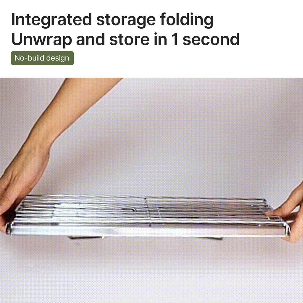 Портативный кемпинговый гриль-барбекю Раскладывается и используется без инструментов, складной, из нержавеющей стали, древесный уголь