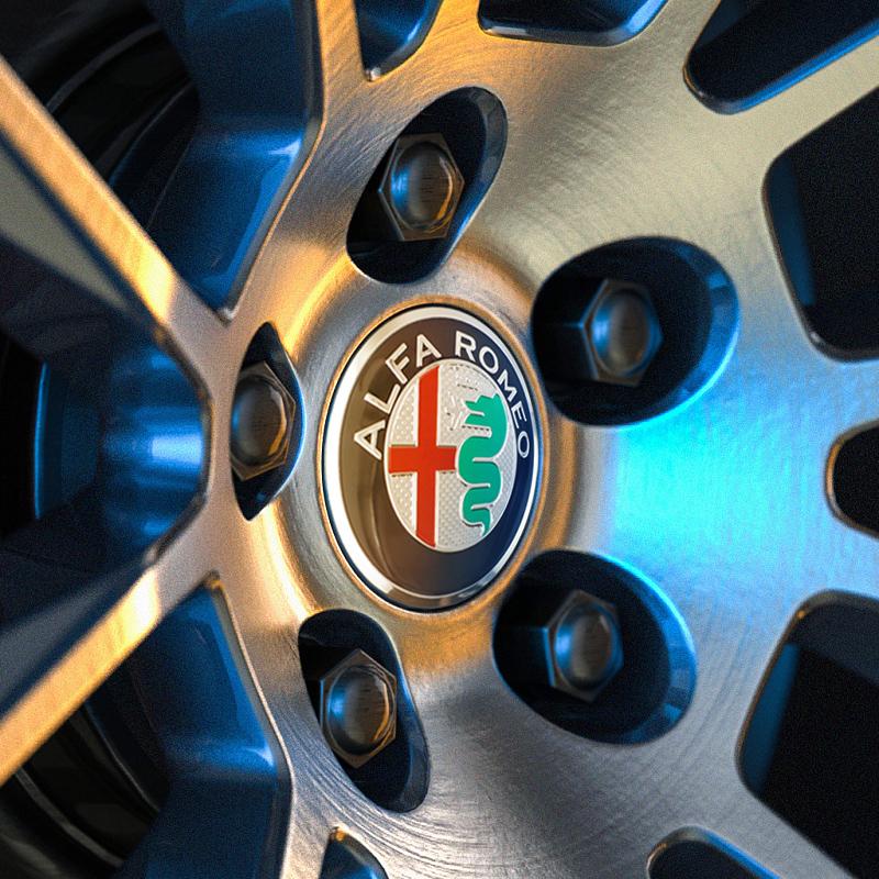 4Pcs Car Wheel Stickers 56mm Auto Center Hub Cap Decal For Alfa Romeo 156 159 147 4C 8C 166 Giulia Giulietta Mito Stelvio Spider CVQ1