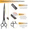 SANGELAR 8 Inch Pet Grooming Scissors Trimming Scissors Dog Grooming Curved Cutting Shear Big Pet Shop Tools Left Right Hand Using Pet Scissors