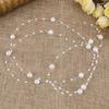 60m Roll Grinding Pearl Wire Beads Garland String DIY Wedding Decoration 3mm+8mm(white)