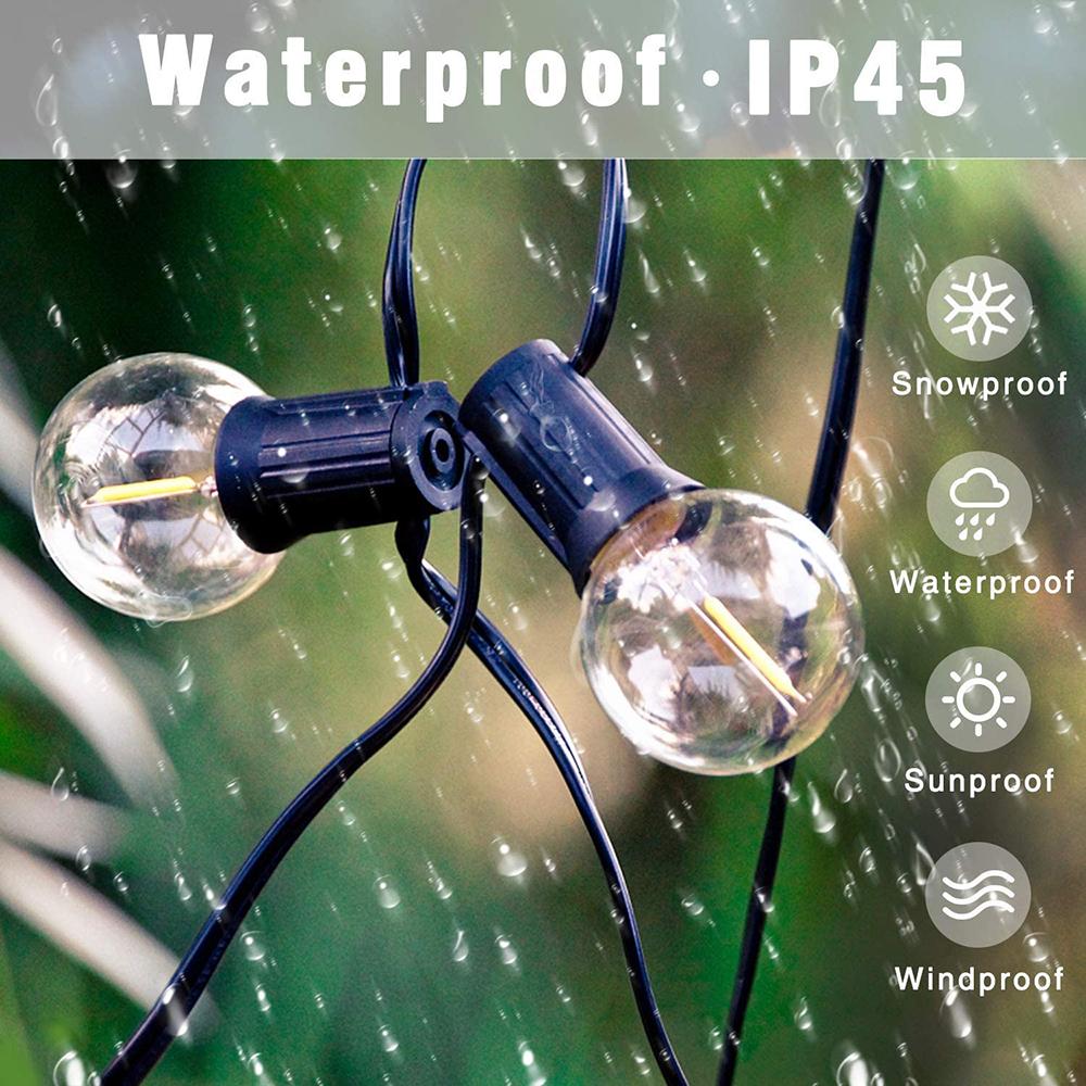 Гирлянда светодиодная глобусная гирлянда светодиодная фея G40 наружная для рождественской вечеринки садовая декоративная гирлянда лампа уличная патио задний двор