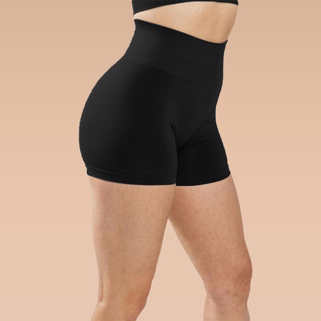 Женский бесшовный плиссированный комплект для йоги из двух частей: Завышенная талия, облегающий крой для фитнеса на открытом воздухе