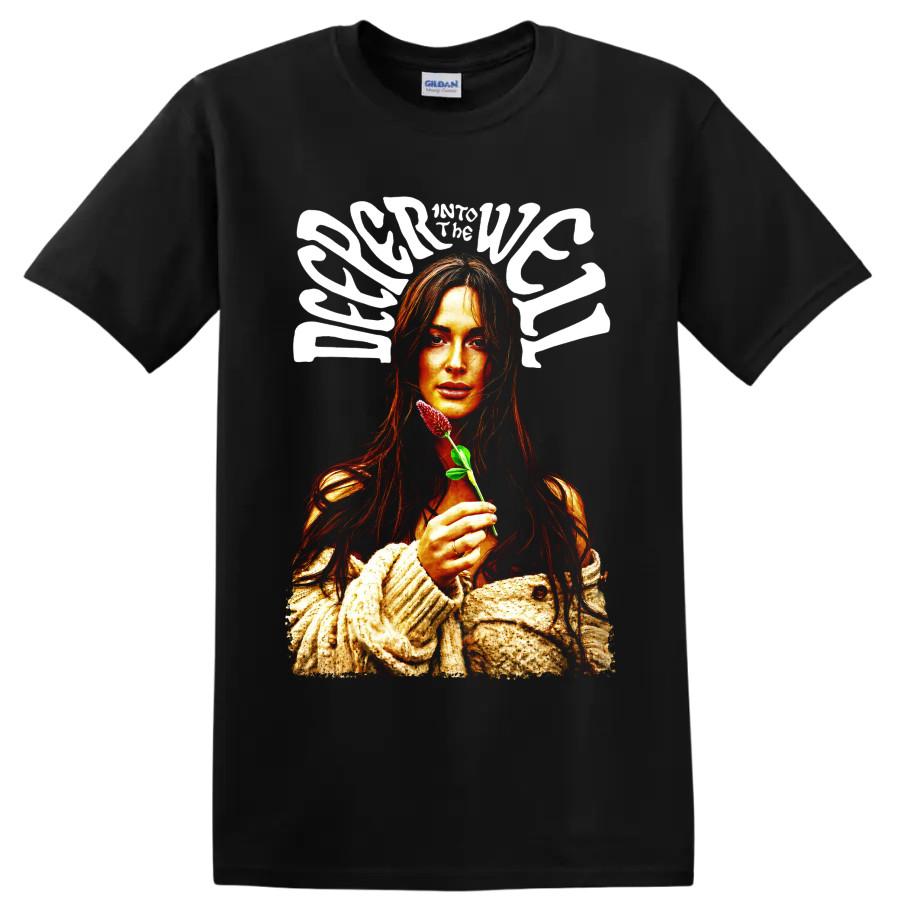 Kacey Musgraves Country Singer Portrait Floral T Shirt Concert Fan Gift Art Tee