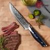 5-дюймовый нож для стейка VG10, японский дамасский нож из нержавеющей стали, кухонные инструменты для пиццы, столовые приборы шеф-повара с ручкой G10 GRANDSHARP