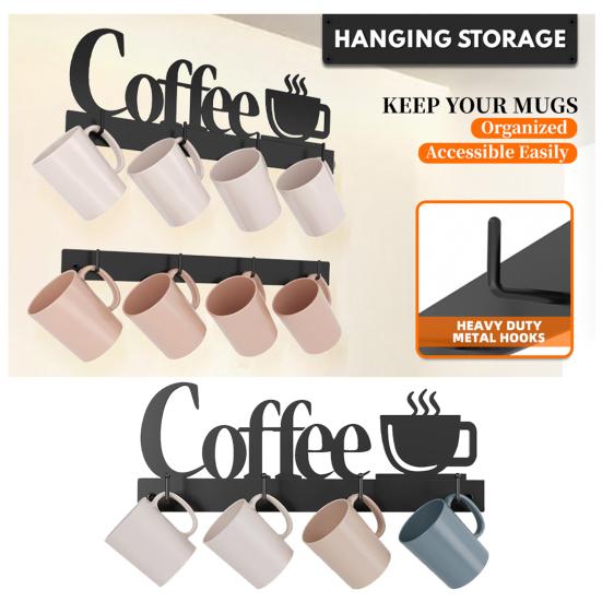 3 шт. настенное крепление для кружек настенная стойка держатель для кофейных чашек с прочными крючками легко устанавливается нержавеющая вешалка для чайных чашек декор