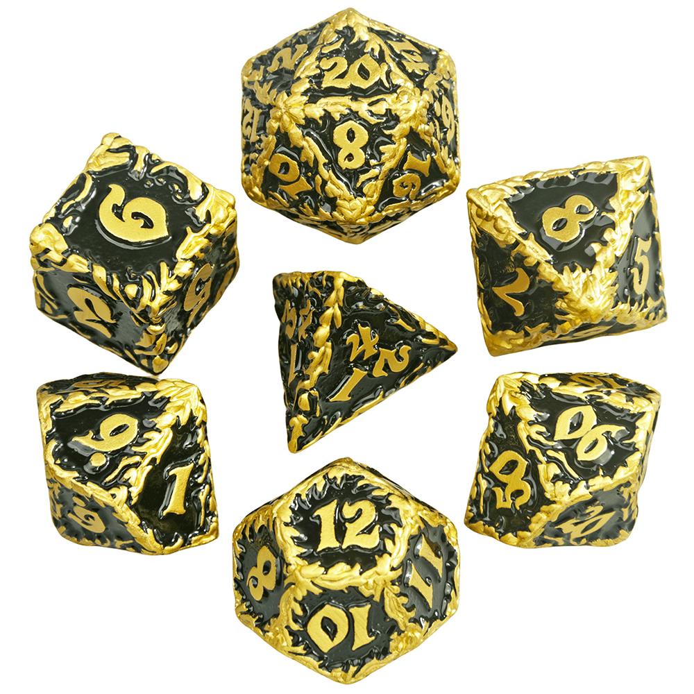 Металлические игральные кости 7 шт. Набор многогранных игральных костей DND для настольной игры DND Roll Playing, аксессуары для настольной игры