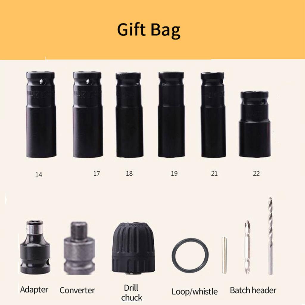 Набор адаптеров для патрона, электрический ударный ключ, набор торцевых головок, 12 шт., комплект дрели для электрической дрели, гаечные ключи, отвертки