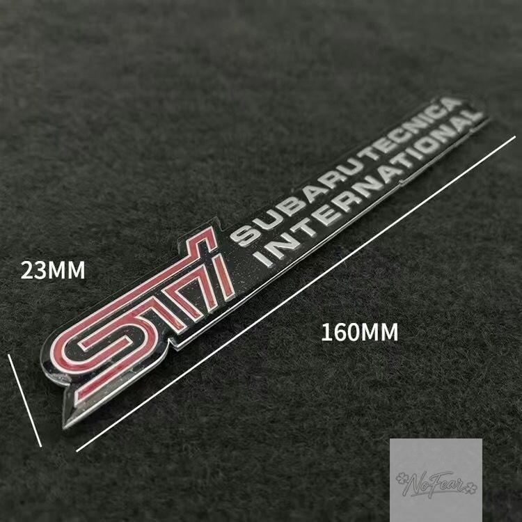 For Subaru STI 1pcs Hot sale aluminum Car Fender side logo Car door Emblem Rear emblem car window sticker styling Accessories