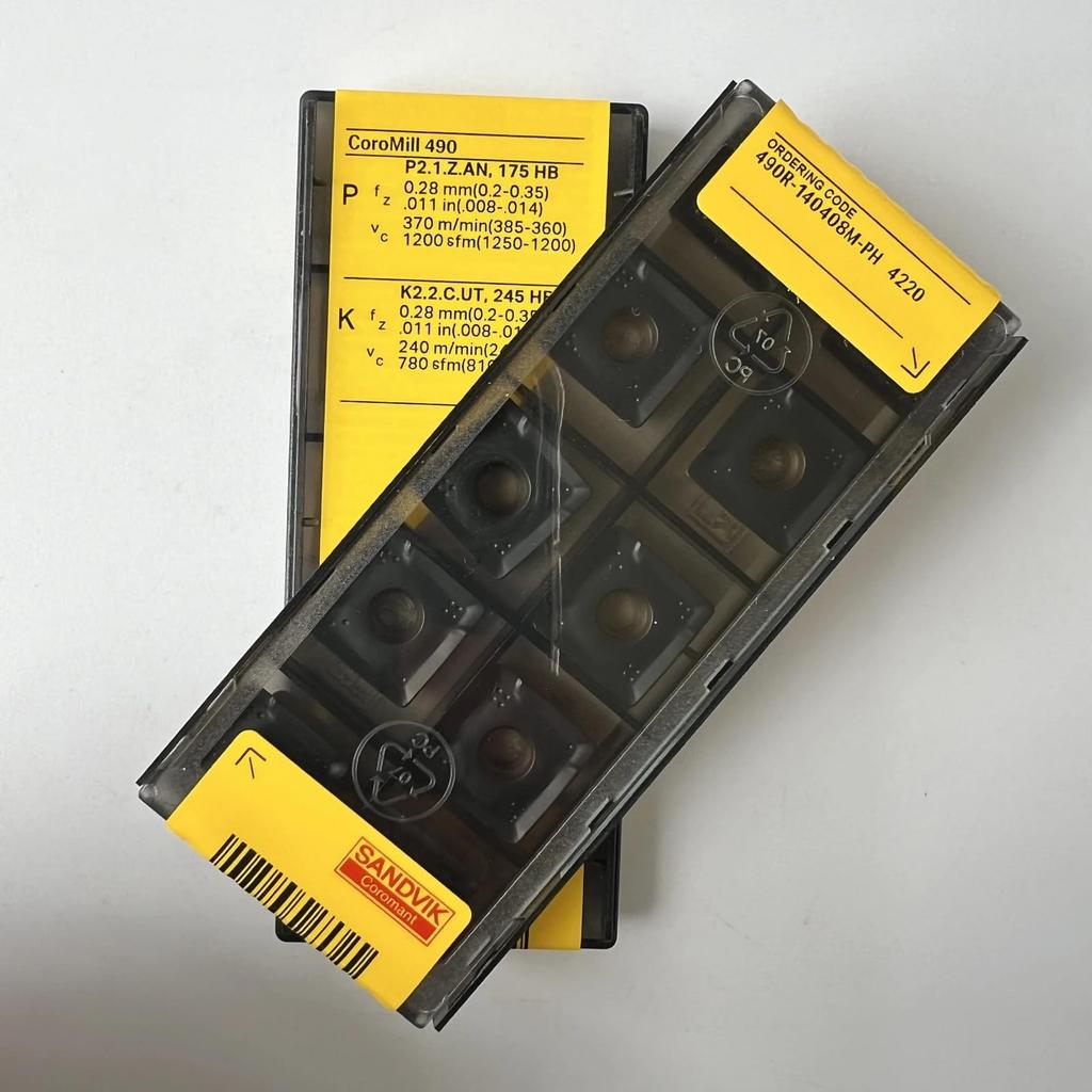 Original Sandvik / 490R-140408M-PH 4220 / CNC Lathe Carbide Blade 10 Pcs