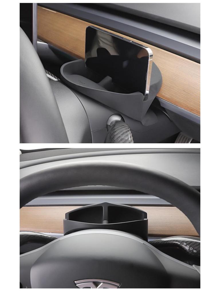 Силиконовый держатель для телефона на руль Tesla Model 3/Y