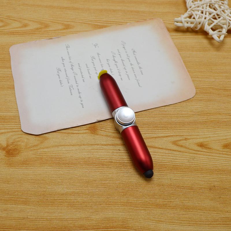 Creative Multi-Functional Fidget Spinner Ballpoint Pen with LED Light & Touch Screen Capability