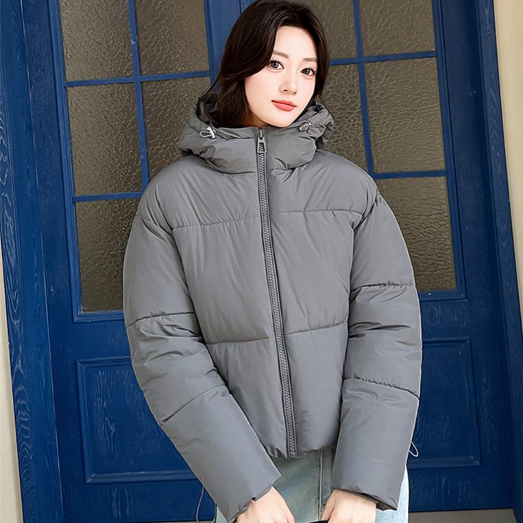 New thickened hooded loose down cotton-padded jacket women's jacket winter short thickened bread-padded jacket tide