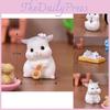 Adorable Resin Figurine Hamster Mini Ornaments For Terrarium Or Bonsai Display