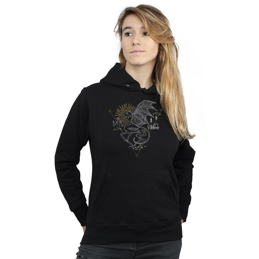 Harry Potter Womens/Ladies Thestral Line Art Hoodie
