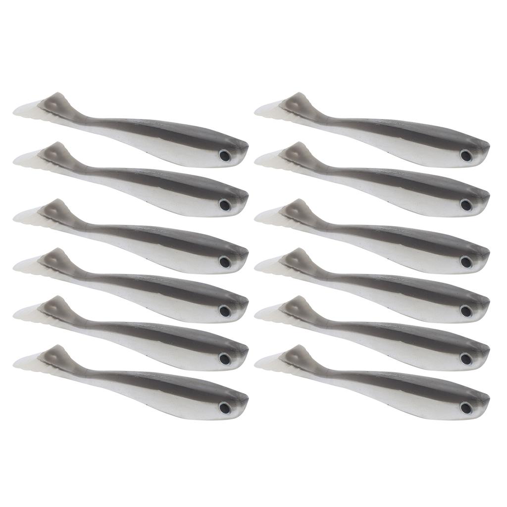 2 комплекта Искусственная имитация Черная спинка Двухцветная Мягкая силиконовая приманка Рыболовные снасти