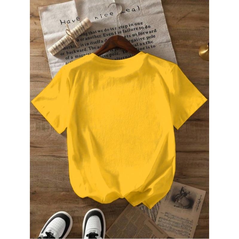 Boys Cotton Crewneck Tee, Algeria "An Idle Paradise" Print Summer Vacation Breathable Comfort Short Sleeve Top