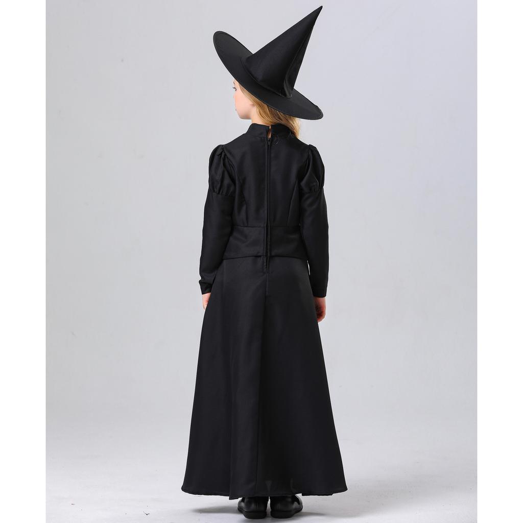 S-XL Children's Witch Costume, Witch Costume COS Costume Girls Festival Performance Costume Halloween Performance Costume