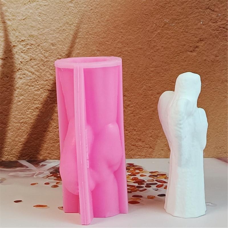 3D Силиконовые формы для девочки с крыльями, формы из эпоксидной смолы для изготовления свечей и мыла, силиконовая форма для мастики для конфет, шоколада, выпечки