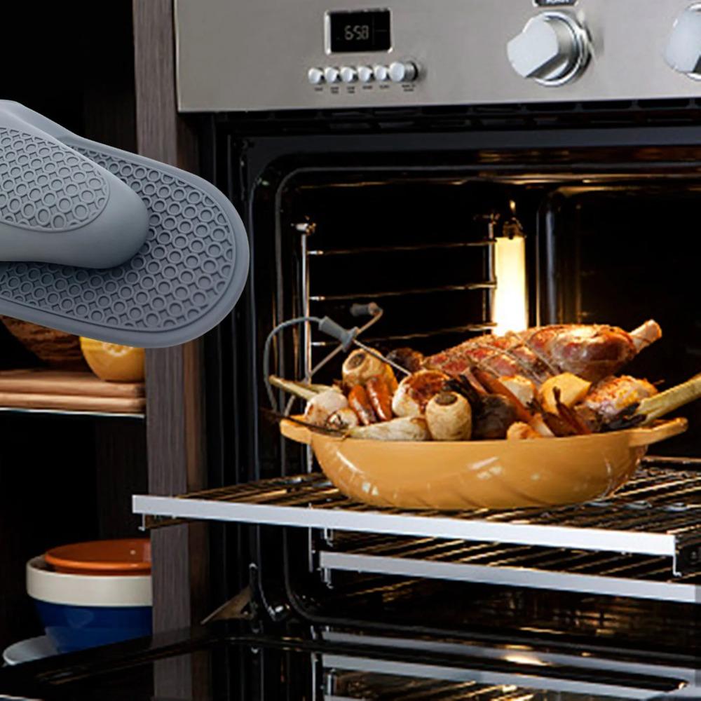 Non-Slip Oven Glove Anti-scald Hand Clip Durable Silicone Oven Mitts  Microwave