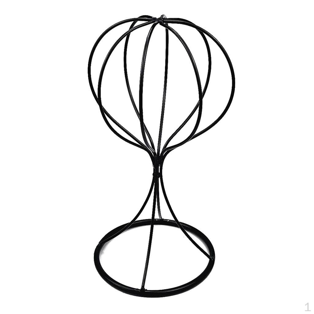 Металлические парики Hat Fedora Стойка для выставки товаров Организатор Черный для витрины салона