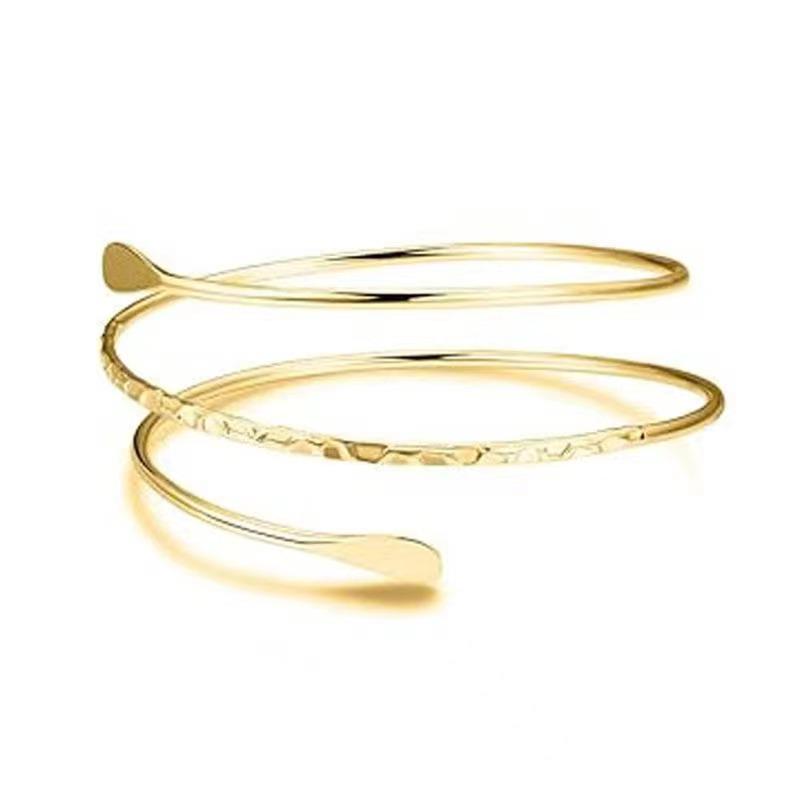 Геометрический металлический набор браслетов: Преувеличенные браслеты-манжеты с листьями, открытый дизайн, шесть штук