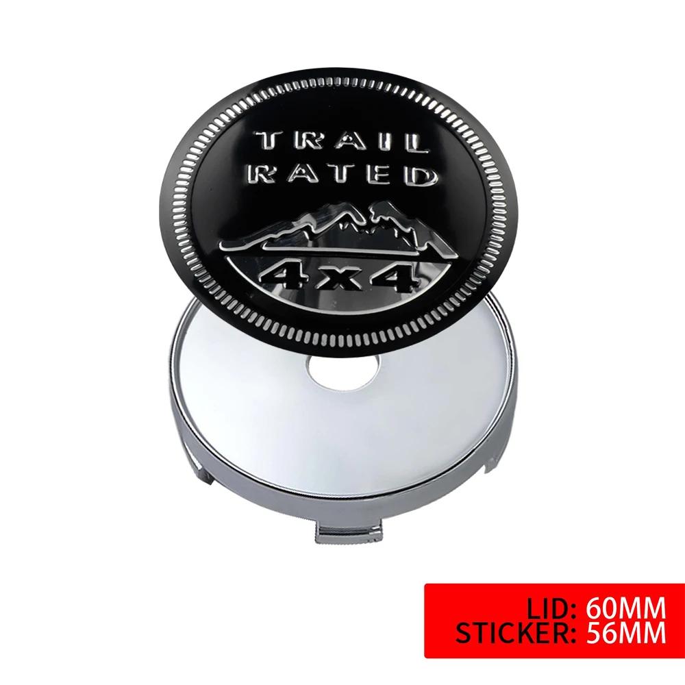 4Pcs 56mm 60mm Car Wheel Center Cap Sticker Hub Cover Decal For Jeep Wrangler Grand Cherokee Compass Renegade Gladiator AMQ1