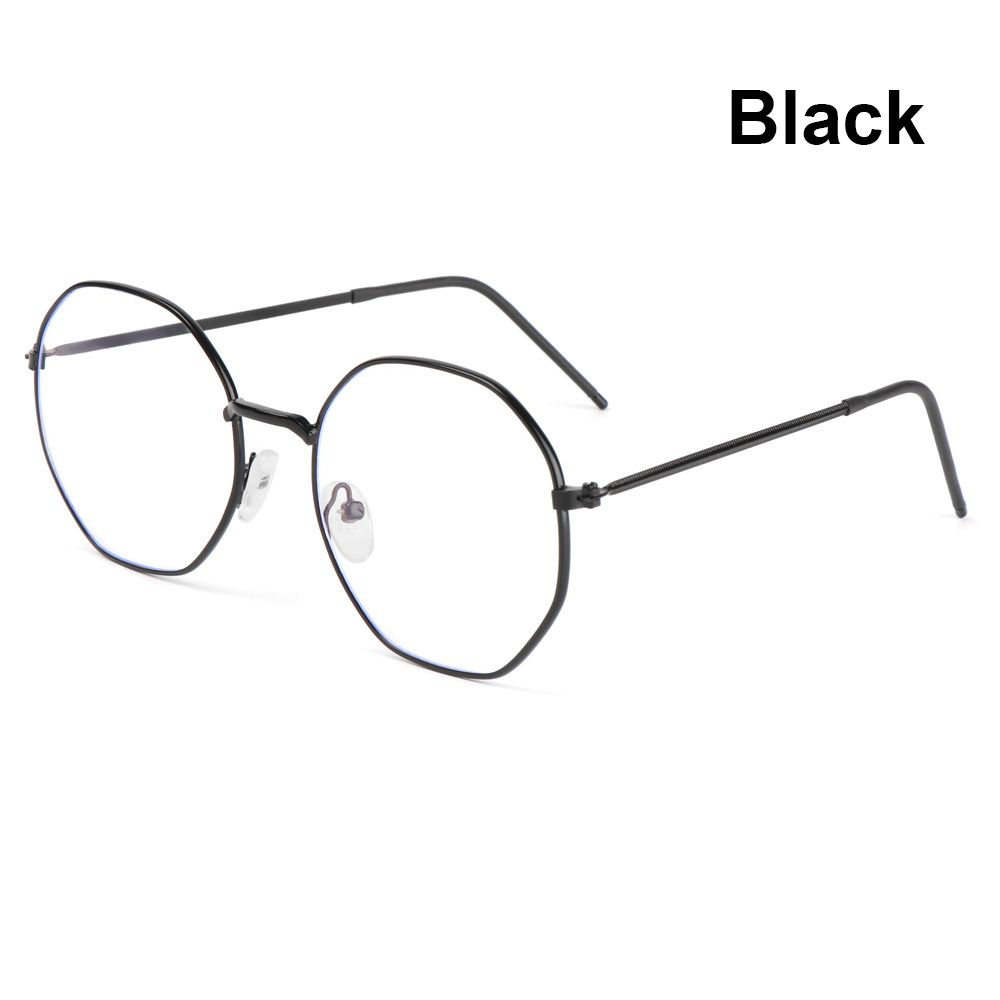 Computer Portable Polygon Anti-Blue Light Eyeglasses Ultra Light Frame Eye Protection Metal Glasses