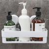 Suction Cup Shampoo Organizer Plastic Corner Storage Rack Shower Rack Storage Wall Basket Bathroom Supplies
