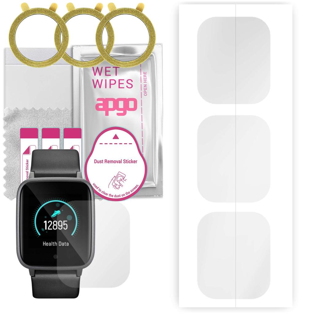 3x Apgo Hydrogel Screen Protector for Acme SW104, Hydrogel Film, with Positioning Layer Easy Installation