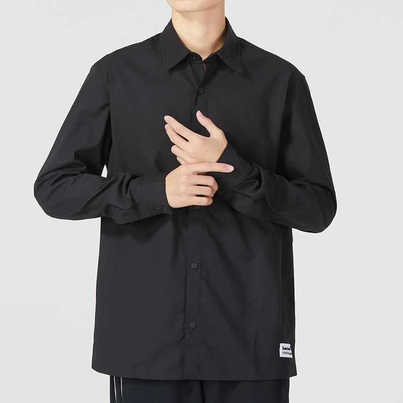 Timberland Classic Comfortable Polo Button Long Sleeve Shirt Men Shirts Black A5UMS-B23