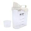 Beige Rice Storage Container 2300ml Food Storage Canister Convenient Pet Food Container  For Travel