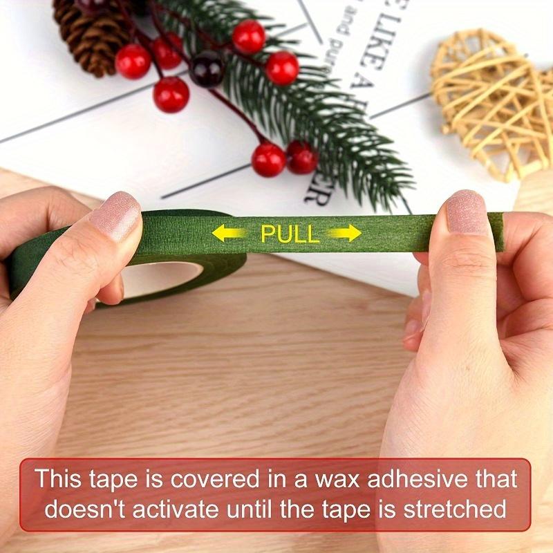 4/6 шт. Темно-зеленая флористическая лента DIY ручная упаковка для упаковки цветочных стеблей и декоративная лента для цветочных свадебных букетов